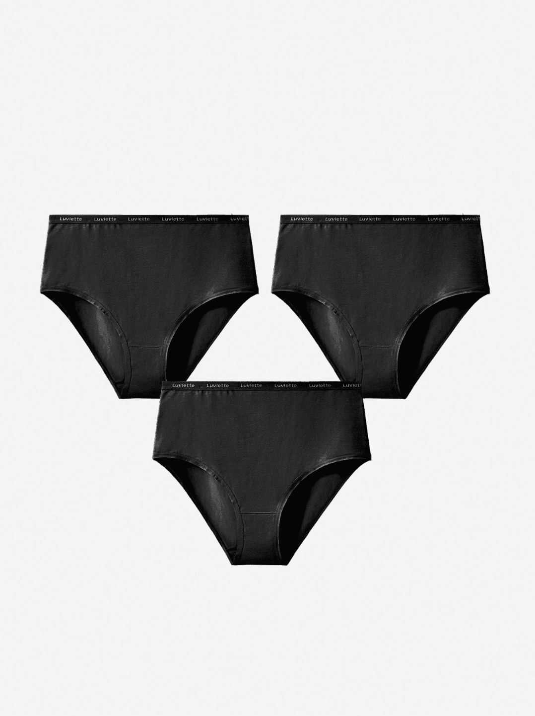 Lot de 3 Culottes en coton bio couleur unie Noire| Ima Boutique Paris - Ima Boutique Paris