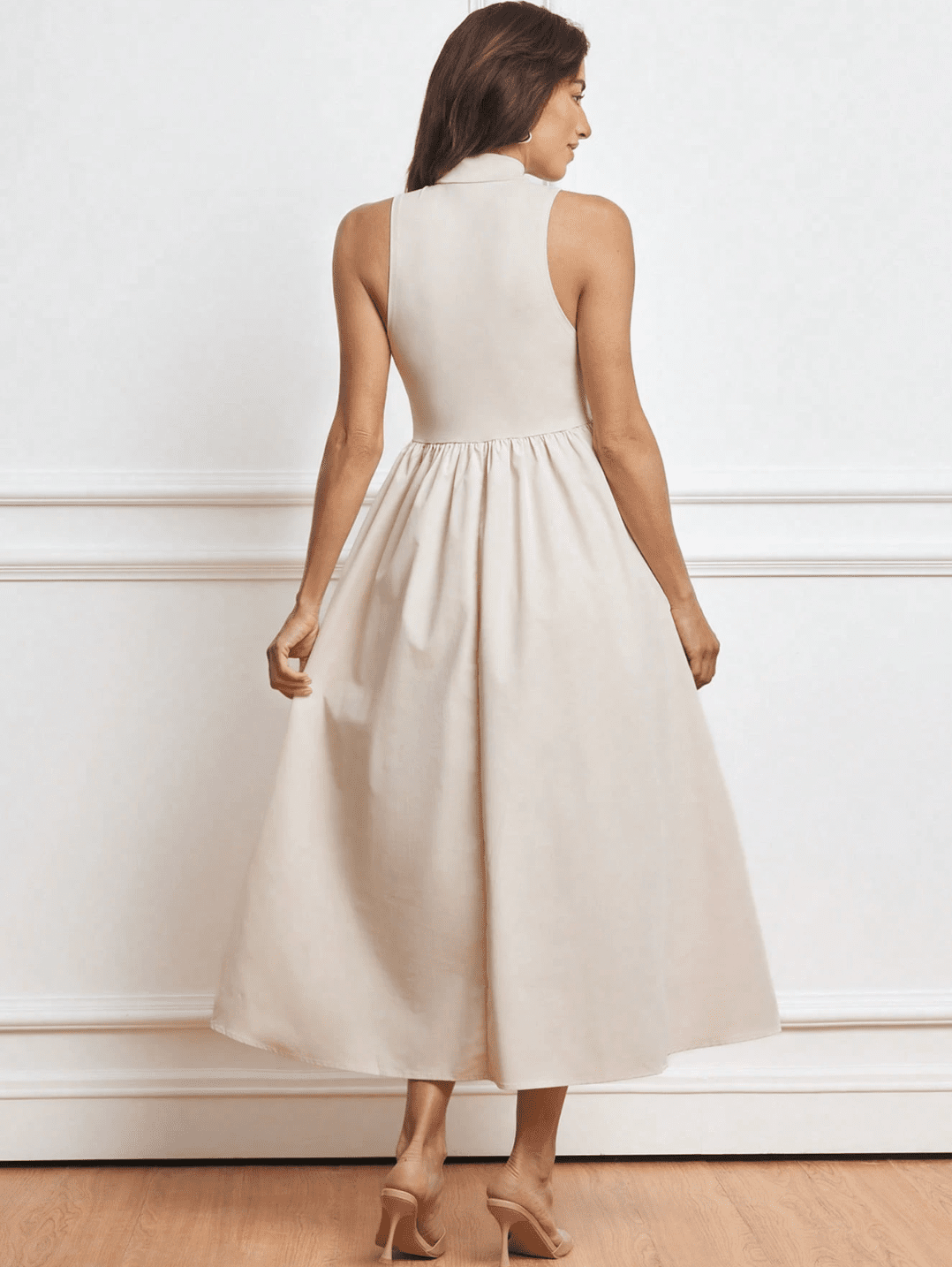 Robe maxi de maternité unie sans manches, style casual | Robe de Grossesse Pour le Quotidien - Office & Home Wear (Copie) - Ima Boutique Paris