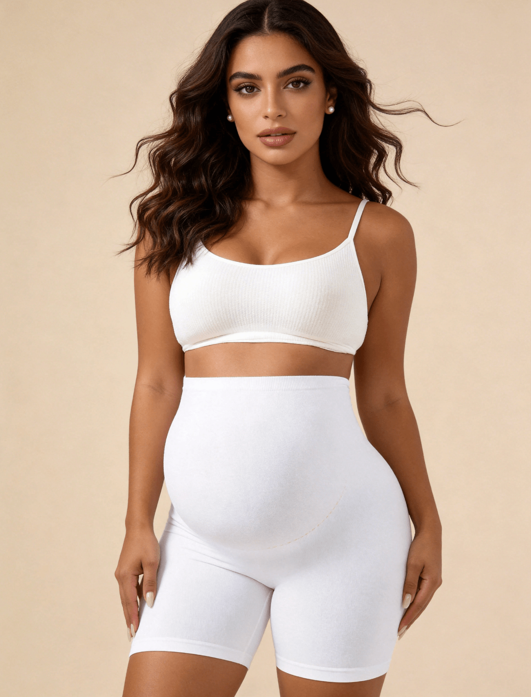 Short de Grossesse Été - Activwear' Blanc - Ima Boutique Paris