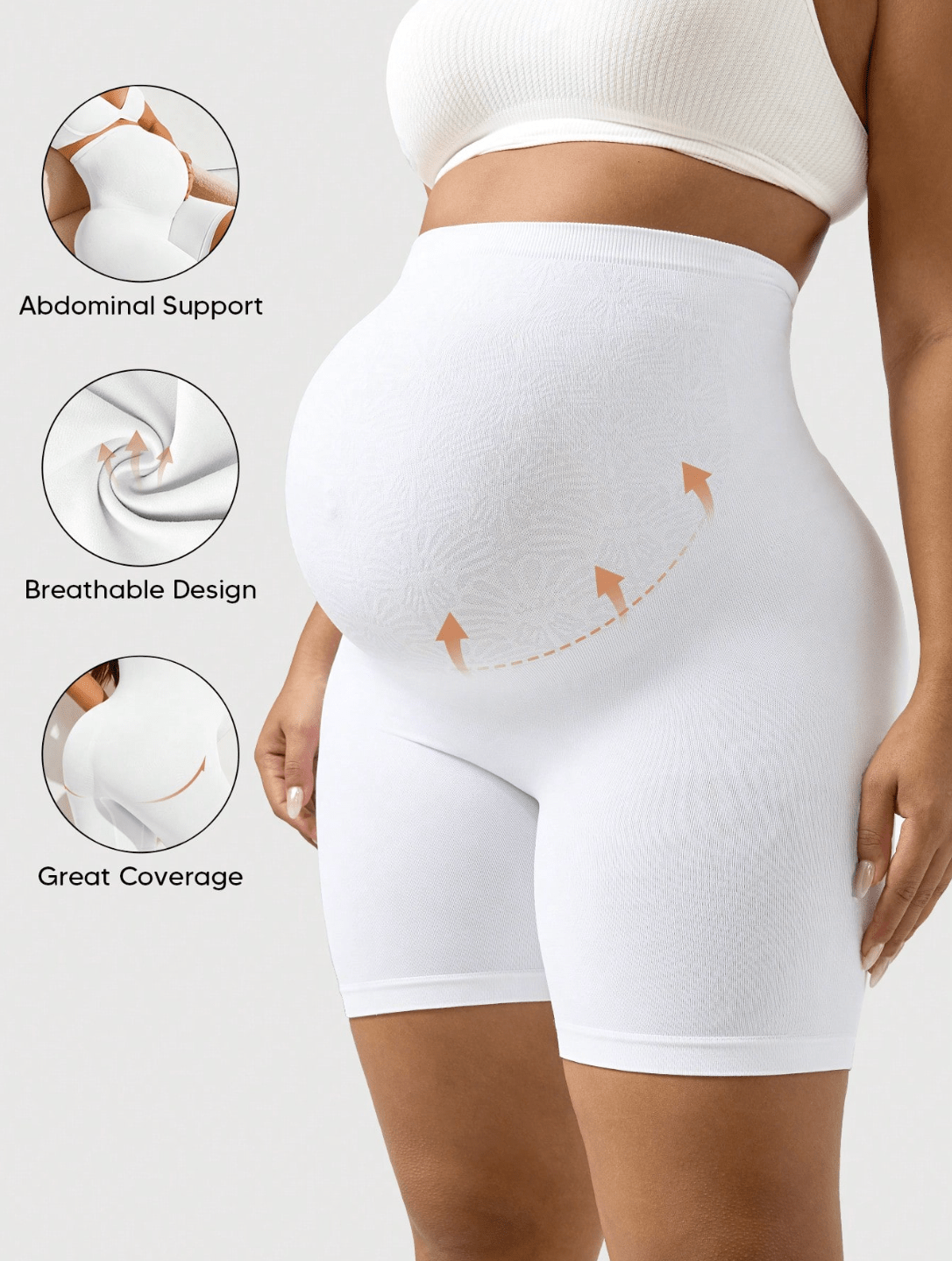 Short de Grossesse Été - Activwear' Blanc - Ima Boutique Paris