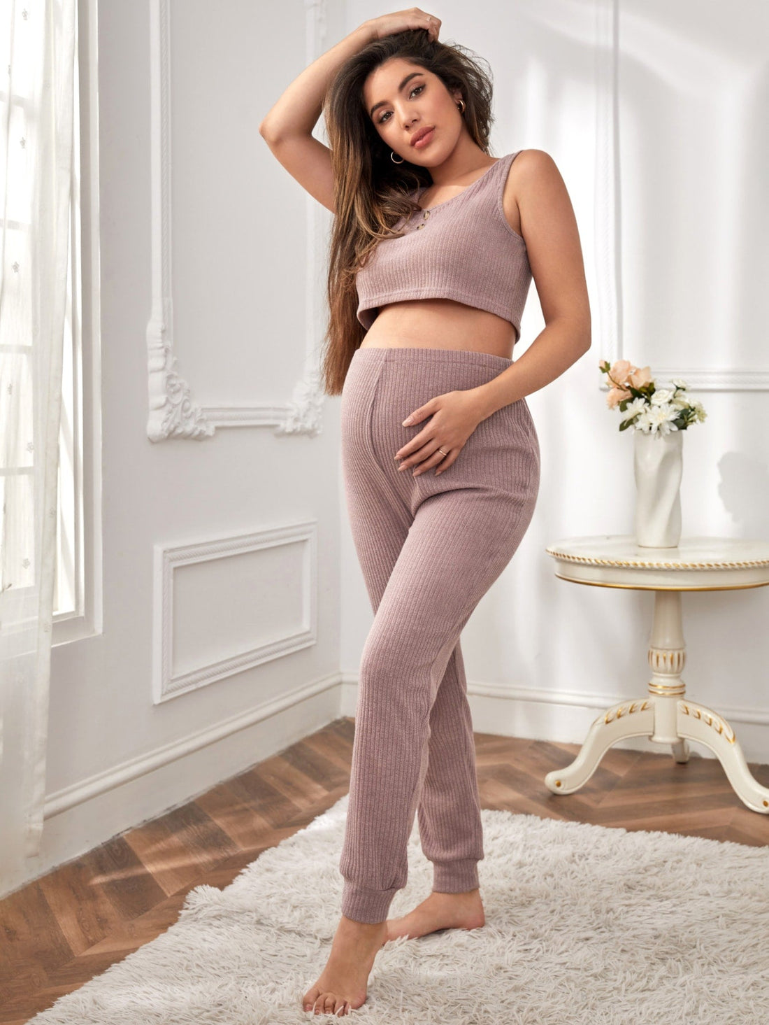 Ensemble de pyjama de grossesse + allaitement – Ima Boutique Paris
