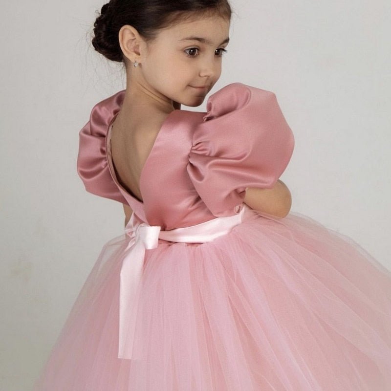 Robe froufrou à manche pour fille - (6 mois-8 ans) - Ima Boutique Paris